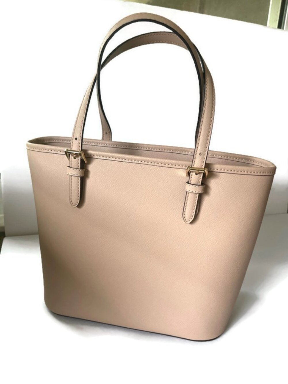 Michael Kors Blush Saffiano Leather Tote with Front Pocket - Picture 4 of 11